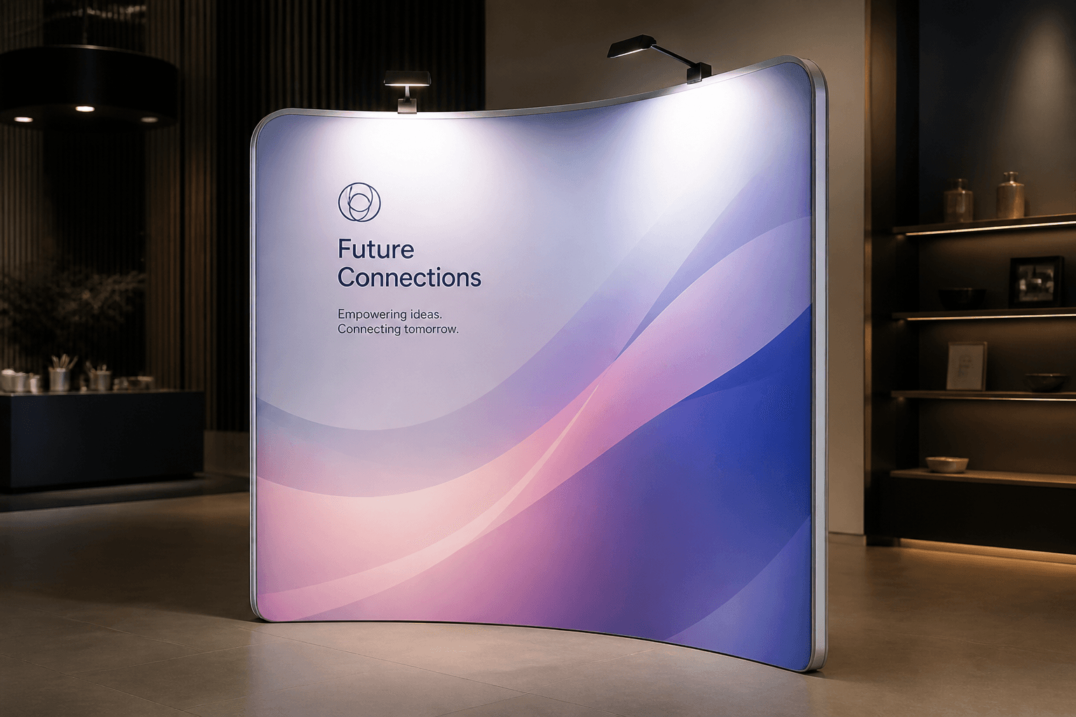 Portable and pop-up exhibition displays.