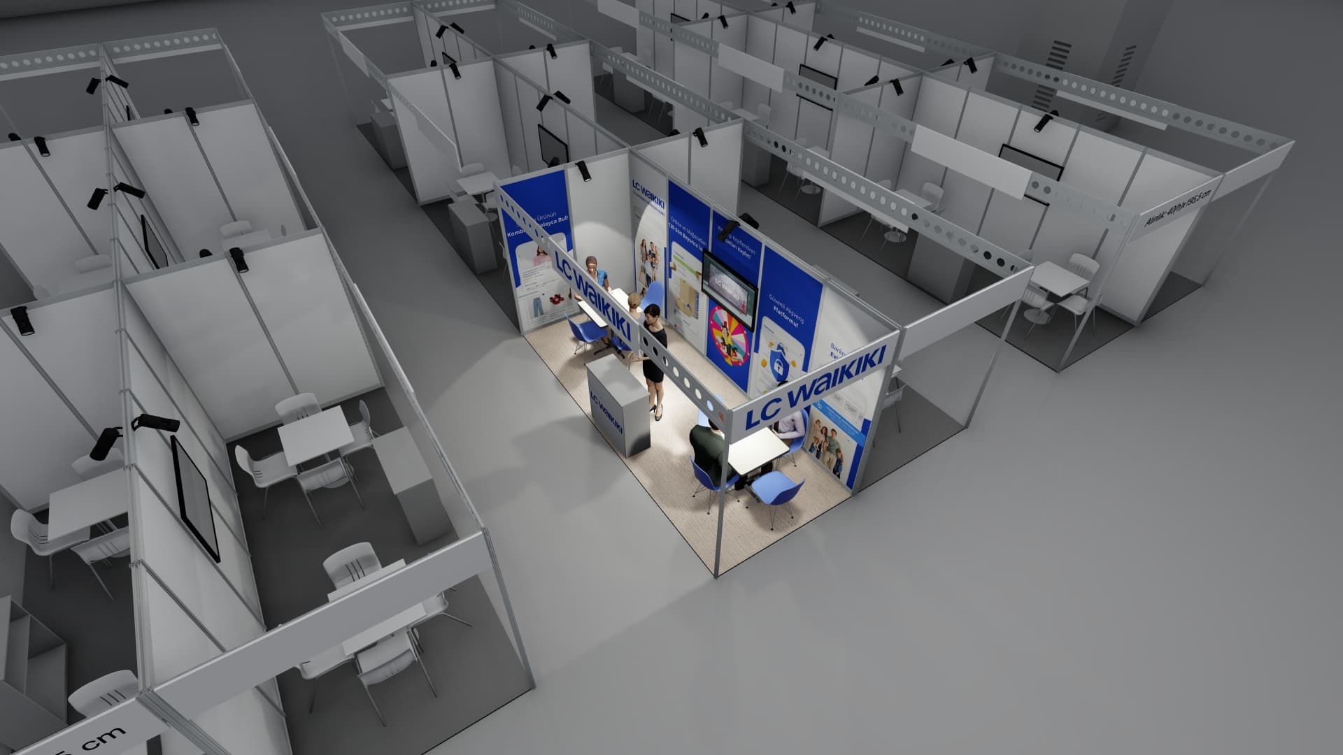 Custom-designed exhibition stand built by GAEA M.I.C.E.